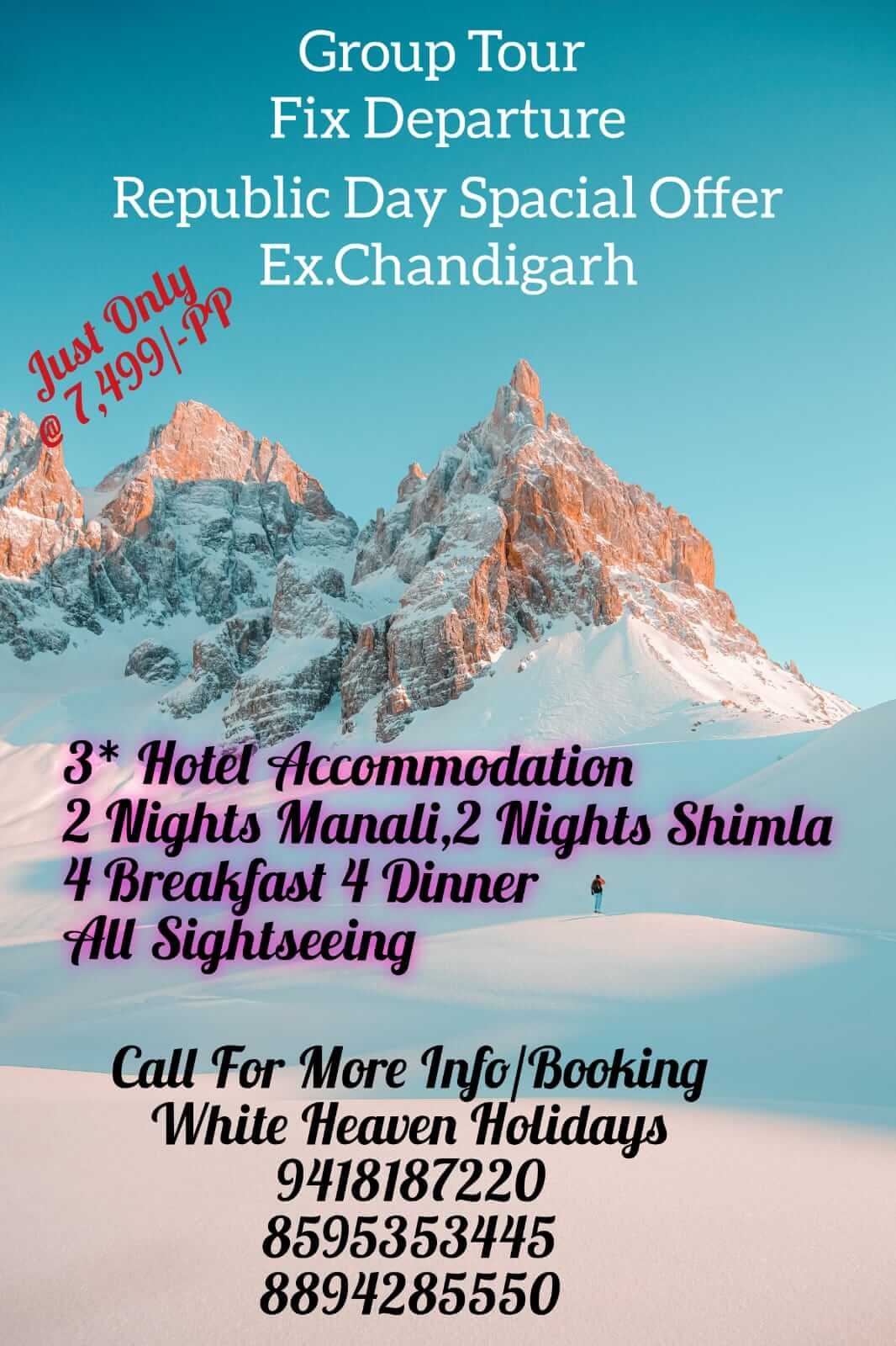 Shimla Kullu Manali Fix Departure Group Tour